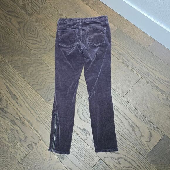 Anthro Pilcro Stet Low Rise Skinny Corduroy Ankle Zip Pants in Gray - Picture 8 of 14